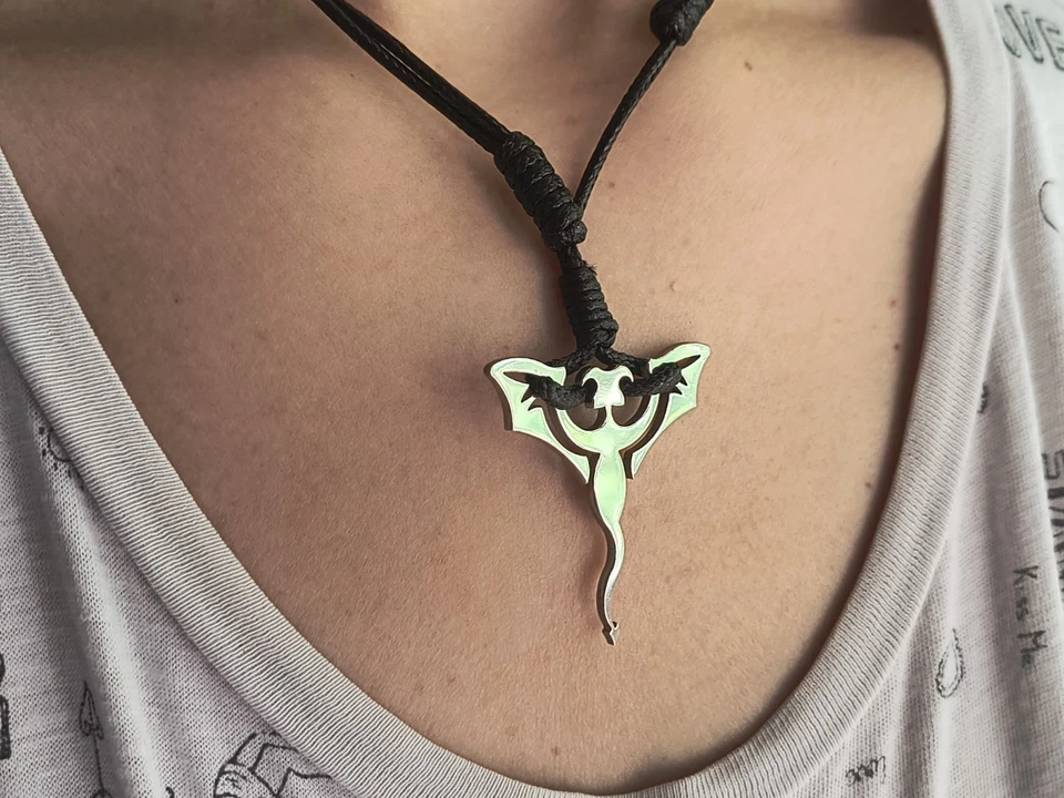 Ciondolo Morellato Drago vintage originale Y2K Anni 2000 Originale Pipistrello  - Immagine 2 di 4