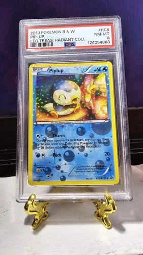 2013 POKEMON B&W LEGEND TREASURES RADIANT COLLECTION #RC6 PIPLUP PSA 8