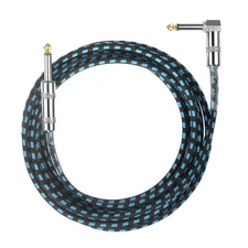 3 Meters Guitar Connector Braided Guitar Accessories 6.35 Audio Cable Blue Color