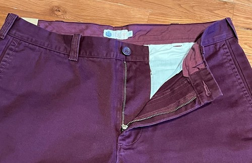 J Crew Gramercy Chino Shorts Mens 33 Flat Front Casual 9" Burgundy Maroon NWT - Picture 2 of 8