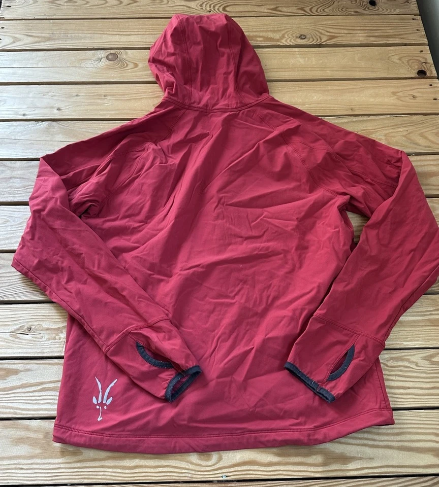 Ibex Peak Climawool 男式全拉链 Breakaway 2 连帽夹克 L 码红色 E3 — 第 2/4 张图片