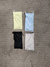 NWOT Set Of 4 Drawstring Microfiber Glasses Sunglasses Pouch Cases
