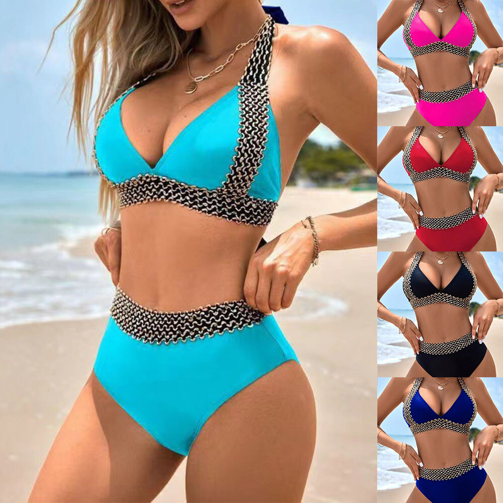 Womens Push-Up Bikini Bra Strappy Set Bathing Suit Swimsuit
