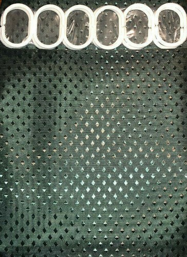 Fabric Shower Curtain 100% Polyester Washable Modern Design 180x180cm + 12 Hook - Picture 16 of 16