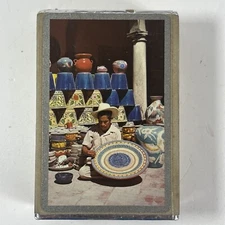 VTG Congress 606 Playing Cards Hispanic Man Making Pottery Silver Foil Edge
