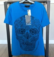 🙀NWT Alexander McQueen Short Sleeve T Shirt 4 Men Original 2011 Skull Release