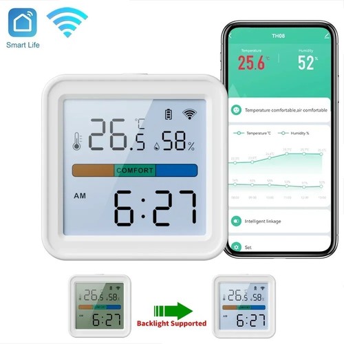 WiFi Smart Thermometer Hygrometer Temperature Humidity Sensor Alexa Google