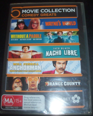 Wayne's World Without A Paddle Nacho Libre Anchorman (Aust Reg 4) DVD - New