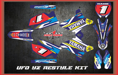 YAMAHA YZ125 YZ250 UFO RESTYLE SEMI CUSTOM GRAPHICS KIT CORE1