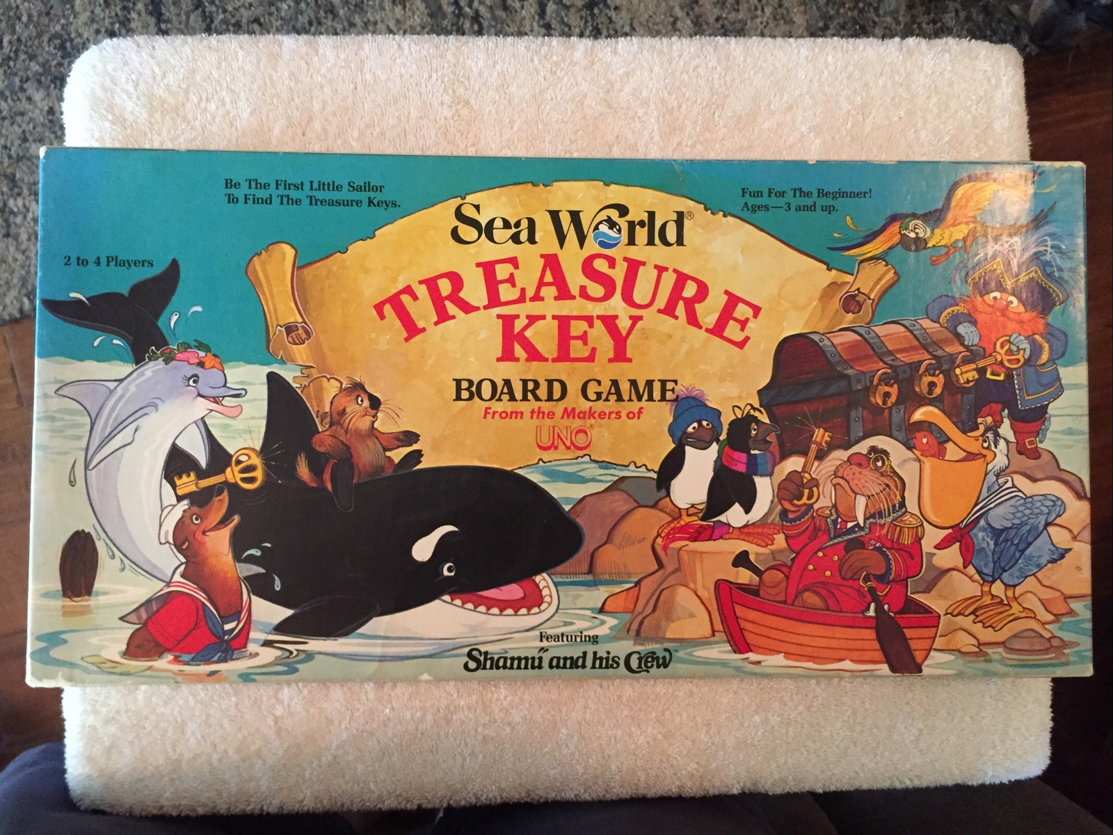 Vintage 1983 Sea World Treasure Key Board Game COMPLETE