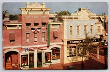 Postcard Disneyland CA Main Center Streets 1957 Posted Upjohn