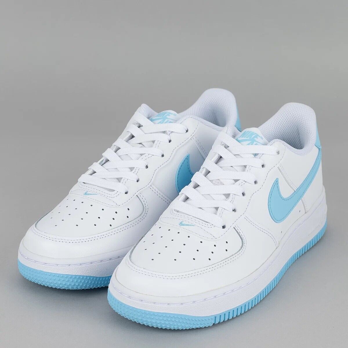 Nike Air Force 1 (GS) Shoes White Aquarius Blue FV5948-107