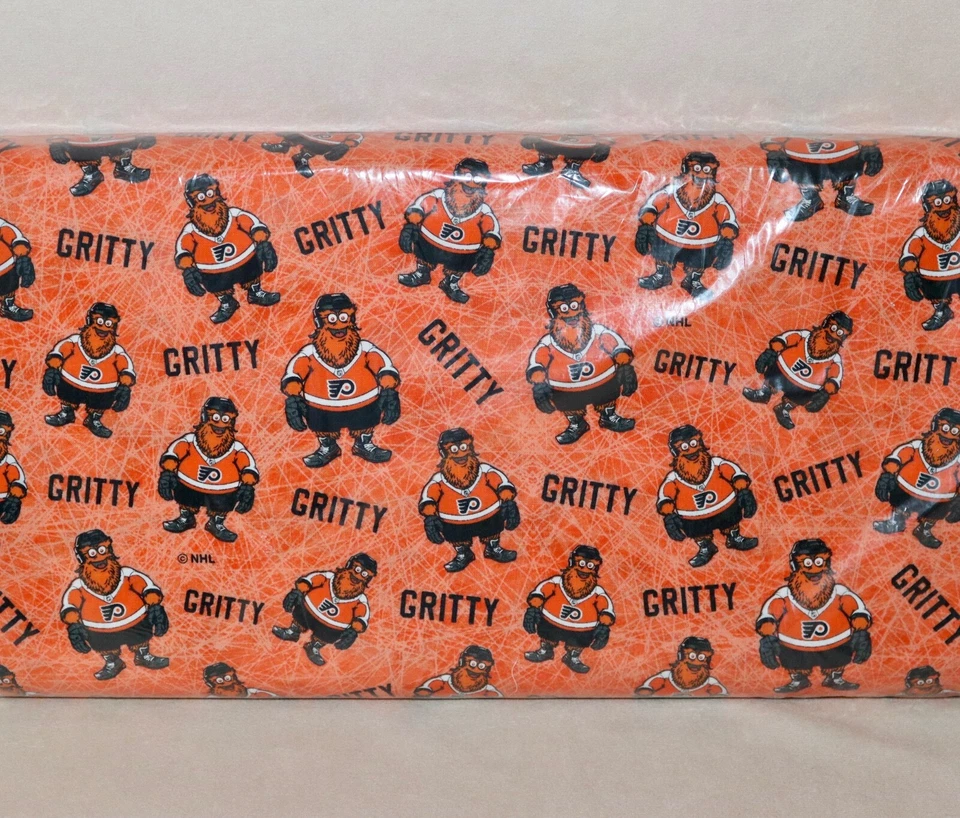 Gritty Philadelphia Flyers Mascot Pattern NHL Cotton Fabric 1/4 Yard 9” X 42” - Image 4 of 4