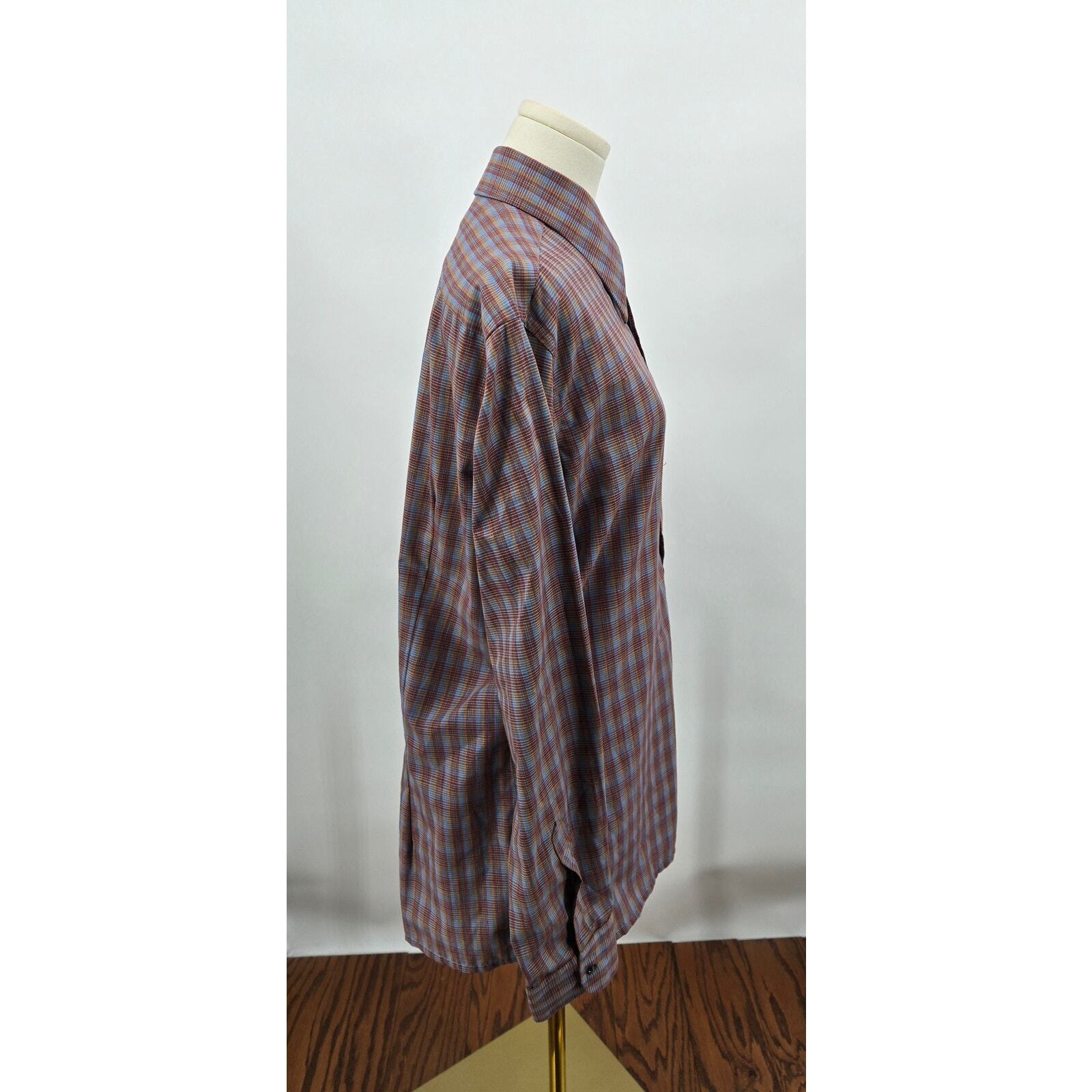 Plaid pugnale colletto vintage anni 70 Yves Saint Laurent abbottonato