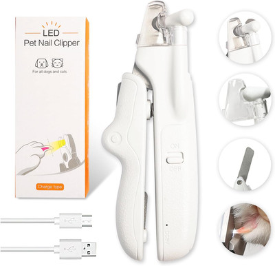 Dog & Cat Nail Clippers and Trimmers - Illuminate the Nail Blood Line to Avoid E