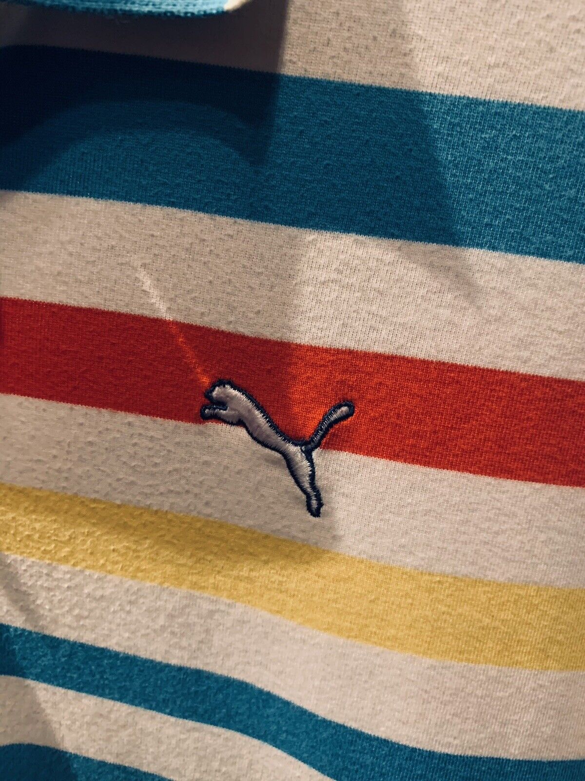 Rare Puma multiple color polo shirt.  Size medium… - image 3