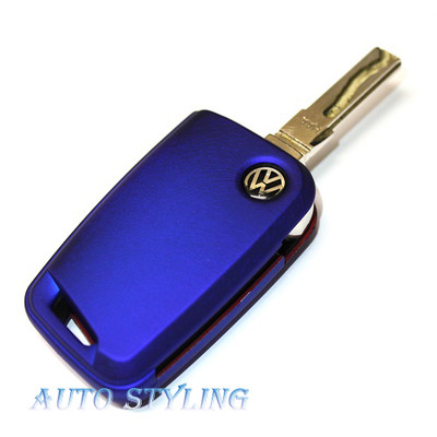 Blue Remote Key Cover For VW, SEAT, SKODA – Protective Shell Case (57dblu)