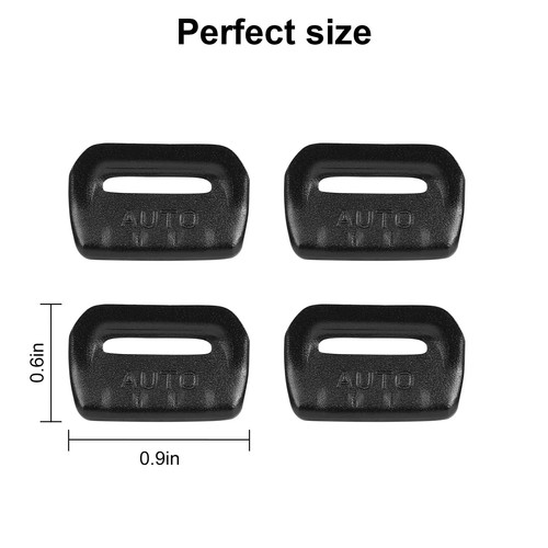 4x Black Window Lift Switch Adjust Button Cover Trim For Jeep Wrangler JL JT 18+ - Imagen 3 de 7