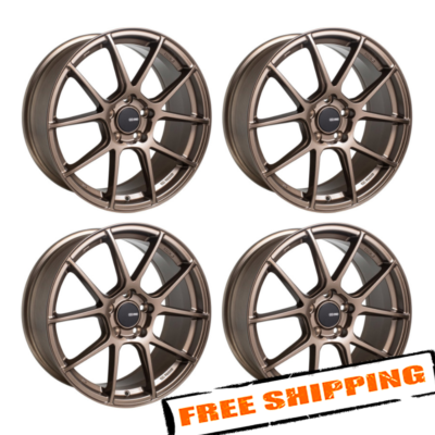 Enkei 522-885-6538ZP Set of 4 18x8.5 5x4.5 38mm 72.6mm TSV Bronze