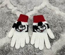 VTG Walt Disney Company Mickey Mouse Aqvila Knit Pompoms Kids Gloves USA RARE