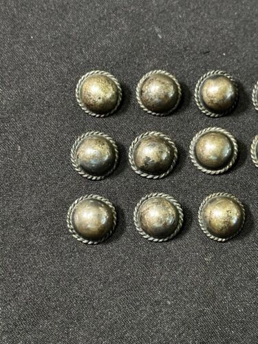 Vintage Taxco 980 Silver Buttons - Matching Set of 12 Handmade 1930-1950 MCM - Picture 5 of 7