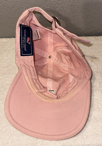Vineyard Vines Pink Strapback Hat One Size Navy Whale Logo - Picture 7 of 7