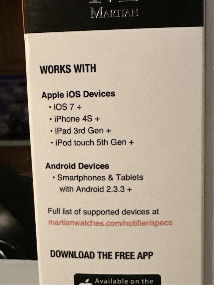 Женские многофункциональные кварцевые аналоговые цифровые умные часы Martian Notifier с коробкой - Изображение 2 из 3