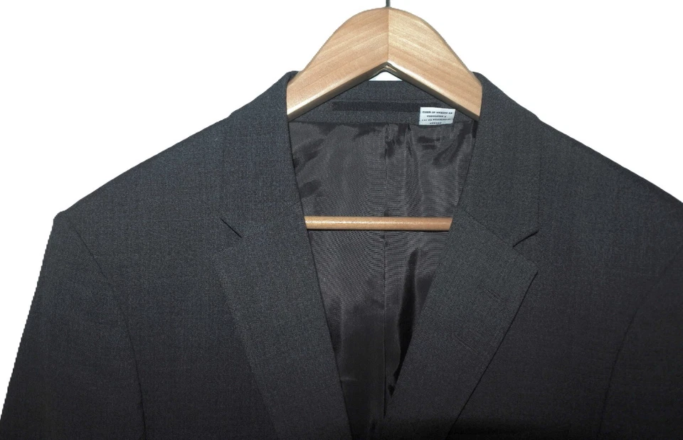 Nuevo sin etiquetas Abrigo Deportivo Para Hombres 38R TIGER OF SWEDEN Jerrett Slim Lana Elastano En Gris Foto 3 de 4