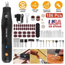 186Pcs Rotary Tool Kit Variable Speeds Grinder for Polishing Drilling Engraving