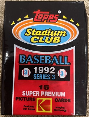 Topps 1992 Stadium Club Series 3 Pack