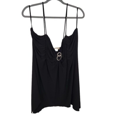 MKM Designs Ruched Top Halter Blouse in Black Size 3X