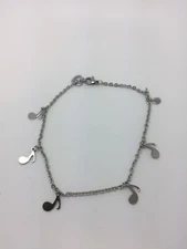 Musical Notes Stainless Steel 10” Anklet Rhythm