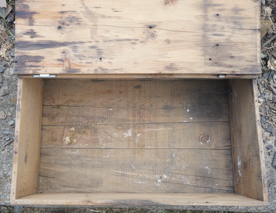 Antigua caja de madera de brazo y martillo para bicarbonato de sodio Church & Dwight Nueva York NYC Foto 3 de 4