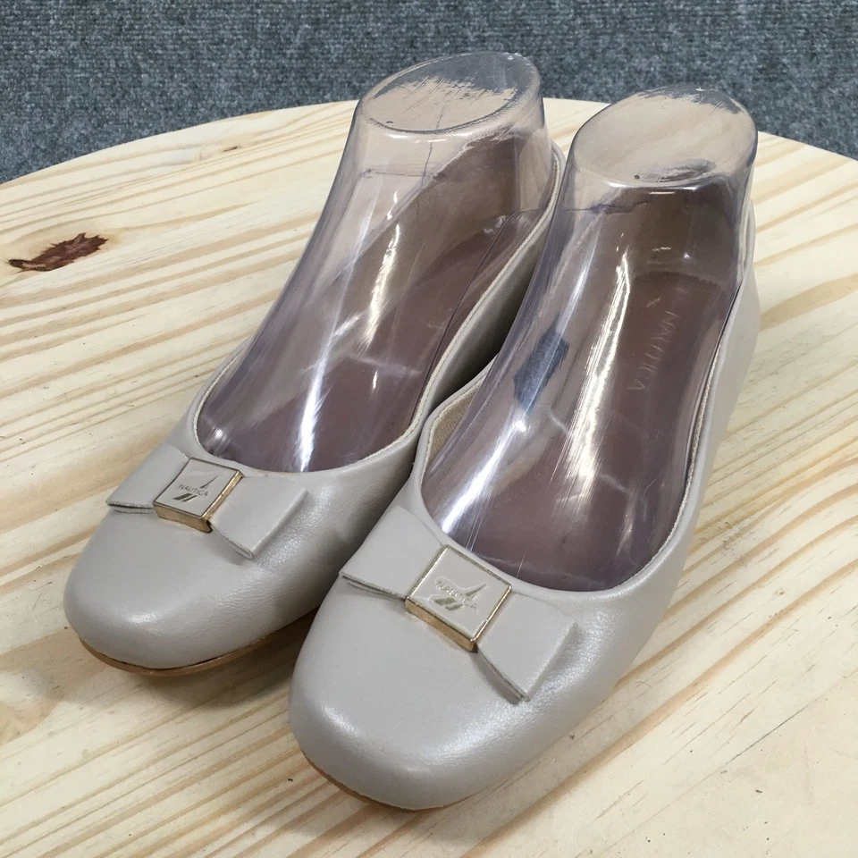 NEW Nautica Shoes Womens 6.5 Cliona Slip On Ballet Flats Brown Faux Leather - Image 3 of 4