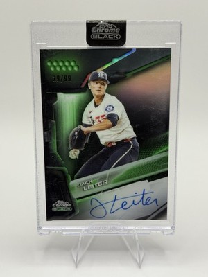 Topps 2026 Topps Chrome Black Jack Leiter Auto CBA-JLE Texas Rangers /99