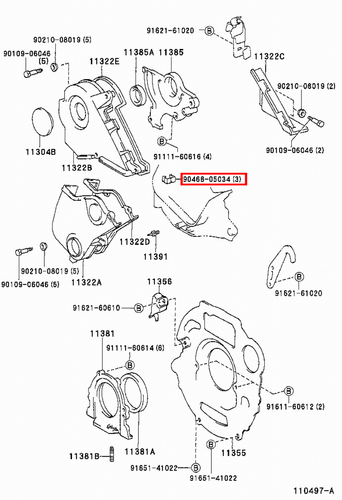Genuine LandCruiser 80 75 70 78 Series 1HZ 1KZ 1PZ 1HD Timing Belt Cover Clip - Picture 4 of 20