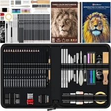 Kird Barken 112 PCS Professional Drawing Set Sketch Kit with 3-Color... 