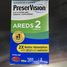 Bausch & Lomb PreserVision AREDS 2  Softgels 120 Ct 12/2026