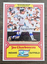 JOE CHARBONEAU Signed 1981 Drake's Big Hitters #21 Cleveland Indians Topps Card