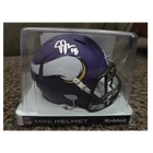 Justin Jefferson Signed Minnesota Vikings Mini Helmet Beckett Authenticated