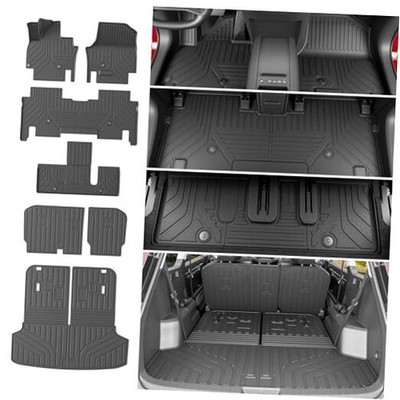  6&7 Seats Floor Mat Cargo Liner 2nd Row Backrest Mat+Cargo Mat+Floor Mat
