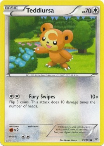 Teddiursa - 75/101 - Common (Lp) Plasma Blast - Colorless Pokémon