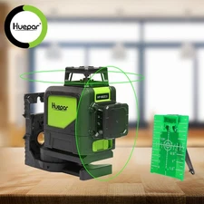 Huepar 8 Lines Rotary Laser Level Green Beam Leveling Vertical & Horizontal Line
