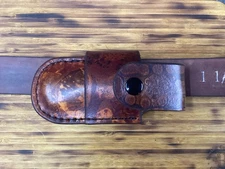 Leather Folding Knife Sheath Horizontal Buck 110,  112 Size (Sheath Only)