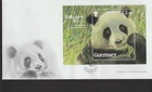Guernsey 2013 Endangered Species Giant Panda £3 M/Sheet FDC per scan