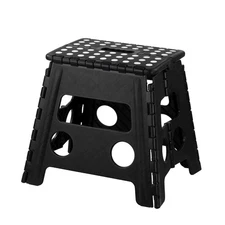 Folding Step Stool with Handle, 12.6"H Non-Slip Foldable Stool for Adults