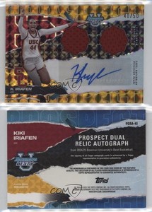 2024-25 Bowman U Best Gold Geometric Refractor /50 Kiki Iriafen #PDRA-KI Auto