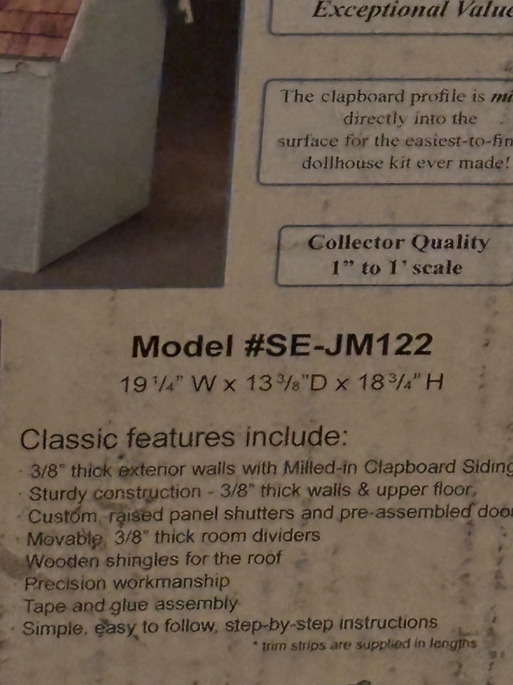 Kit de madera para casa de muñecas de colección Real Good Toys The Keeper's House # J-M122. Vermont nuevo en paquete Foto 2 de 2