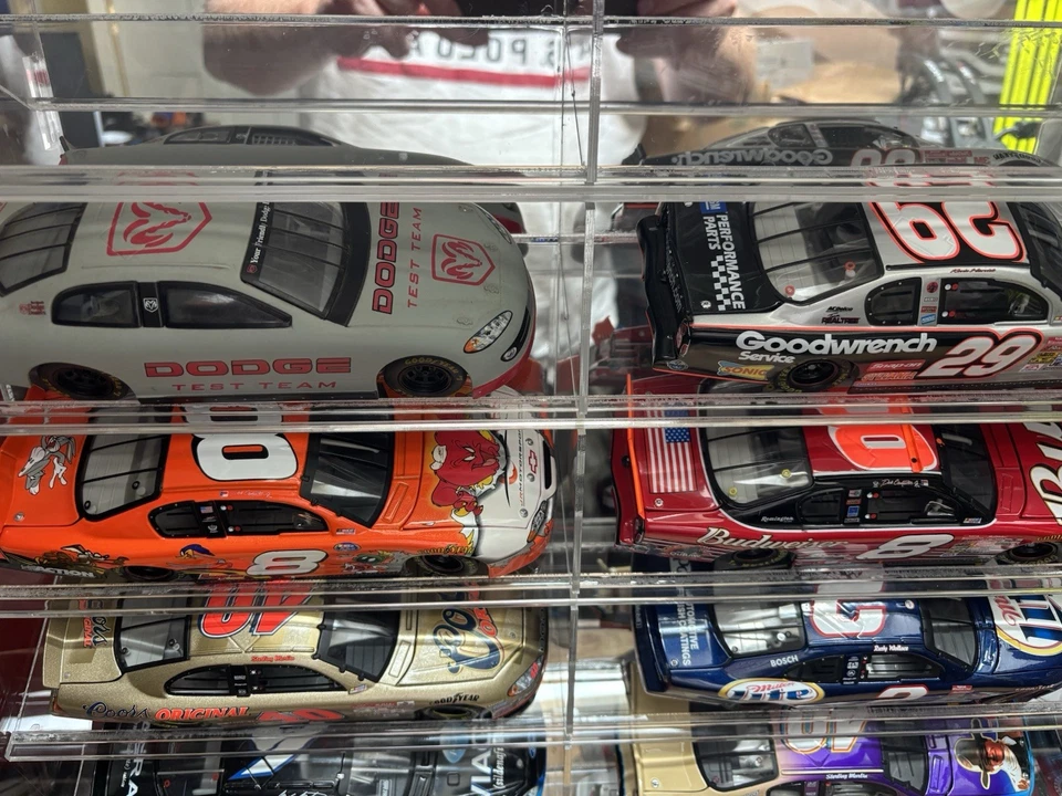 Display Case With 18 NASCAR Die-cast Cars 1:24 - Image 2 of 4