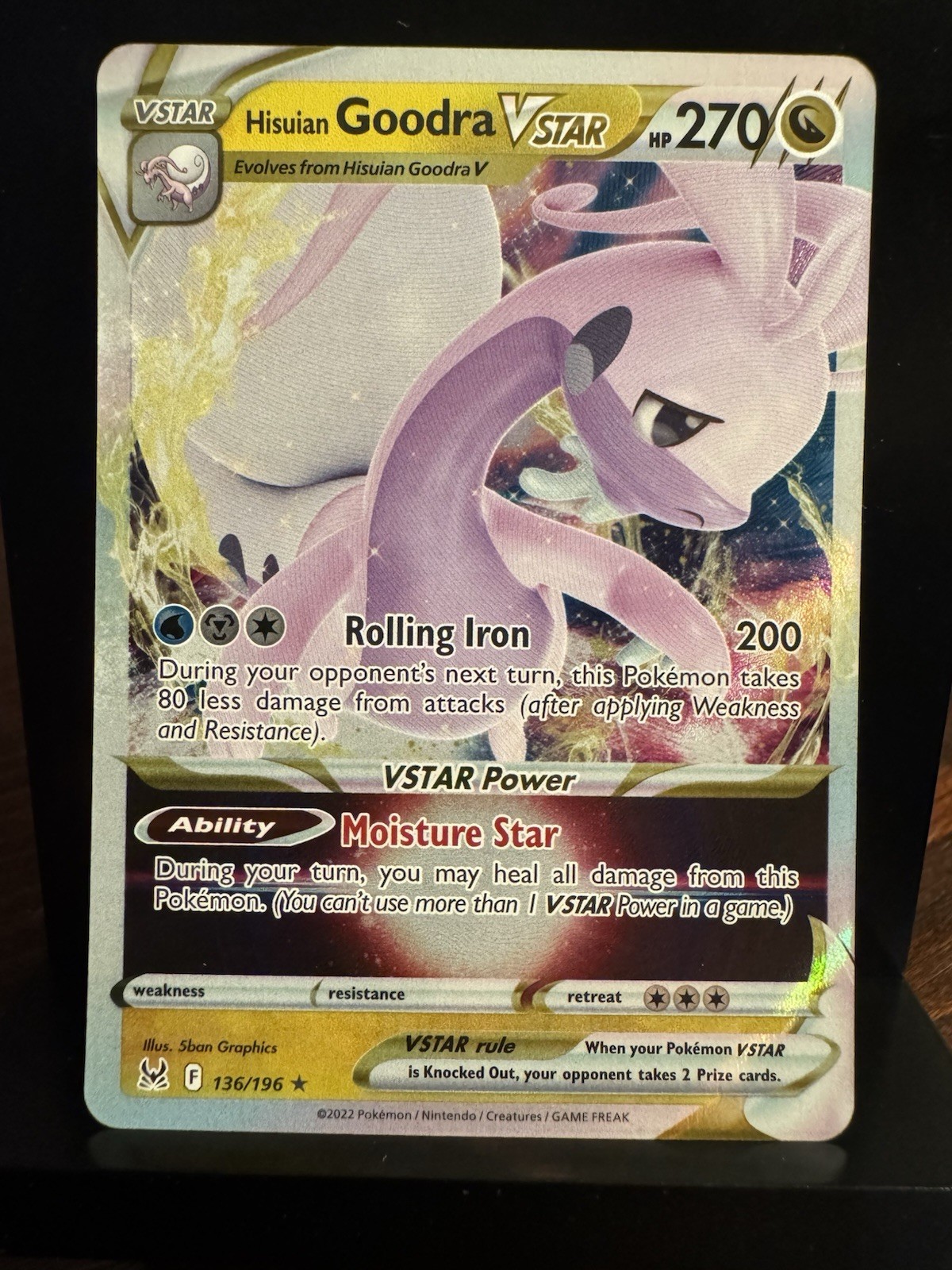 Pokemon TCG - Lost Origin - Hisuian Goodra VSTAR 136/196 - NM